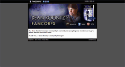 Desktop Screenshot of deankoontz.fancorps.com