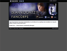 Tablet Screenshot of deankoontz.fancorps.com